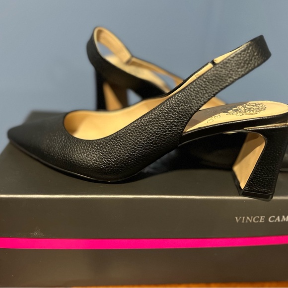 Vince Camuto Black Slingback Heels - Picture 3 of 6